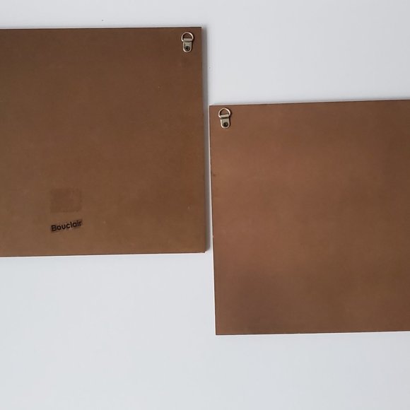 Rustic Wood Wall Decor 2pcs HOME & LOVE theme Chevron Lattice Cottagecore Signs - Picture 6 of 8